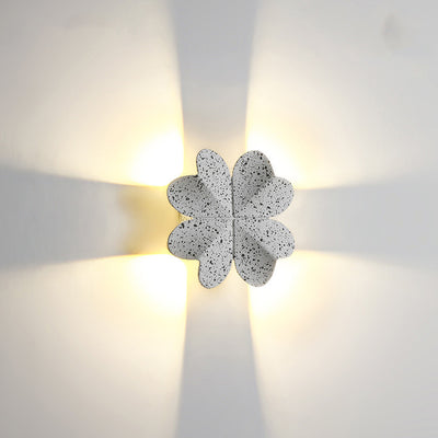 Contemporary Creative Waterproof Aluminum Four-Leaf Clover LED Wall Sconce Lamp For Outdoor Patio