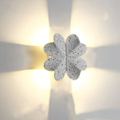 Contemporary Creative Waterproof Aluminum Four-Leaf Clover LED Wall Sconce Lamp For Outdoor Patio