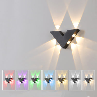 Modern Simplicity Waterproof Aluminum Letter Geometrical LED Wall Sconce Lamp For Outdoor Patio