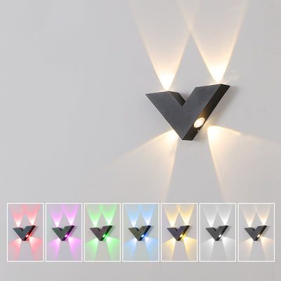 Modern Simplicity Waterproof Aluminum Letter Geometrical LED Wall Sconce Lamp For Outdoor Patio