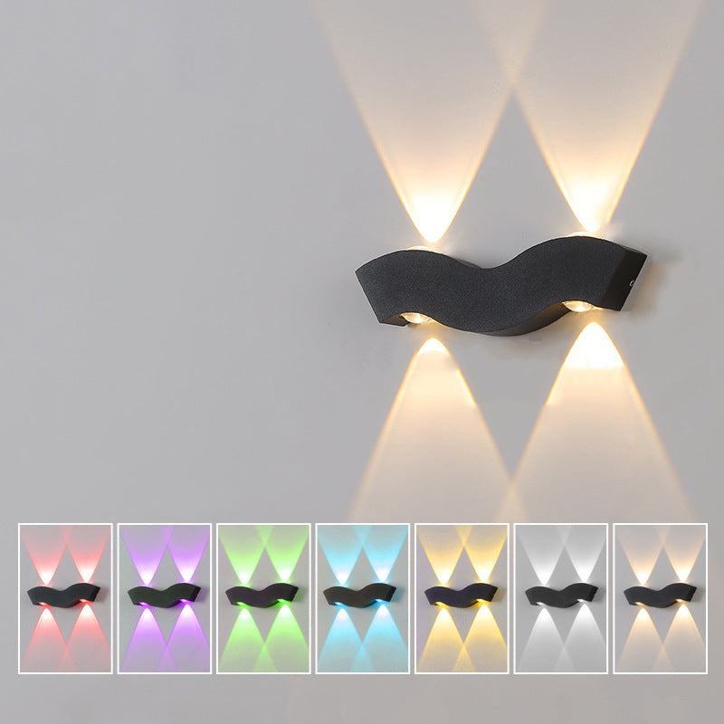 Modern Simplicity Waterproof Aluminum Letter Geometrical LED Wall Sconce Lamp For Outdoor Patio