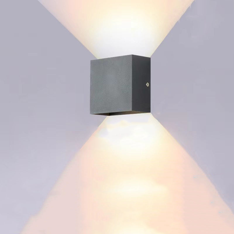 Modern Simplicity Waterproof Aluminum Letter Geometrical LED Wall Sconce Lamp For Outdoor Patio