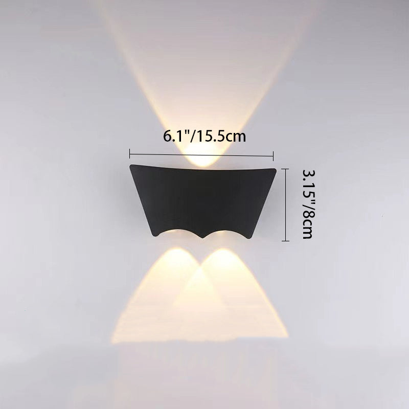 Modern Simplicity Waterproof Aluminum Letter Geometrical LED Wall Sconce Lamp For Outdoor Patio