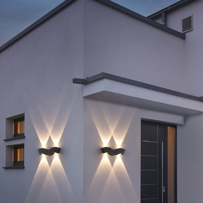 Modern Simplicity Waterproof Aluminum Letter Geometrical LED Wall Sconce Lamp For Outdoor Patio