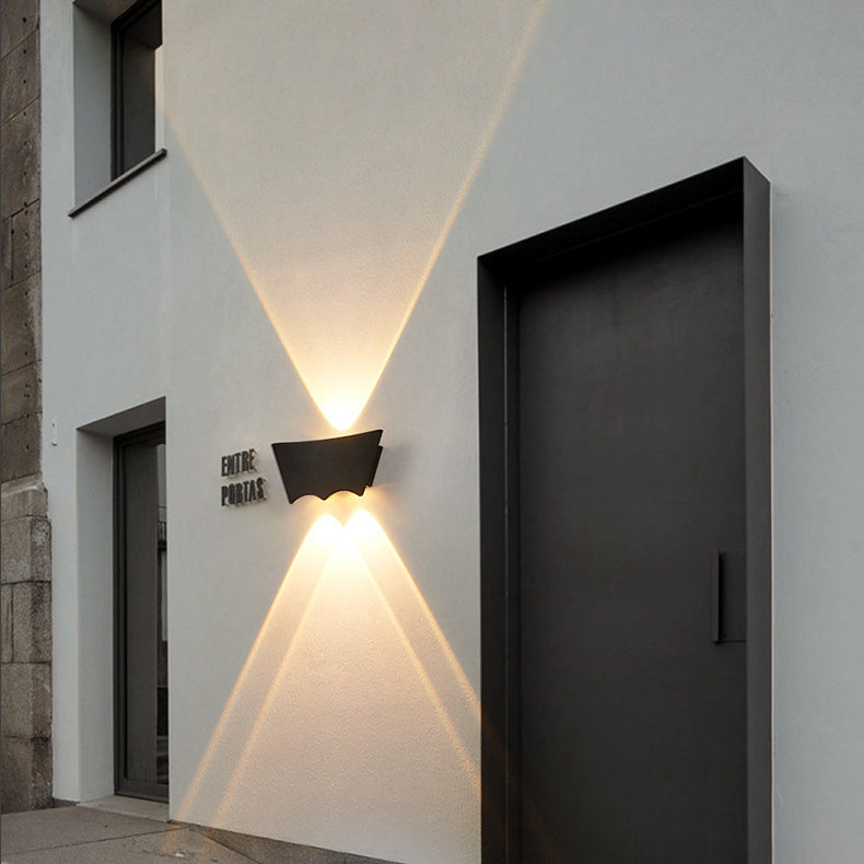 Modern Simplicity Waterproof Aluminum Letter Geometrical LED Wall Sconce Lamp For Outdoor Patio