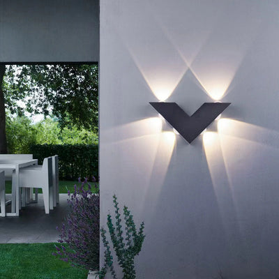 Modern Simplicity Waterproof Aluminum Letter Geometrical LED Wall Sconce Lamp For Outdoor Patio