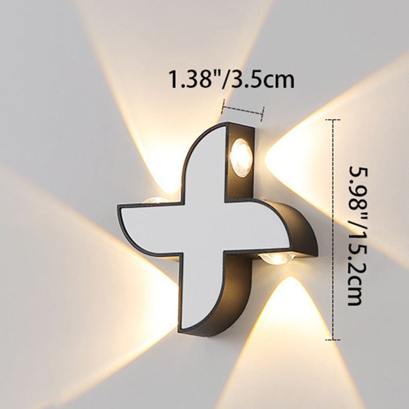 Modern Simplicity Waterproof Aluminum Letter Geometrical LED Wall Sconce Lamp For Outdoor Patio