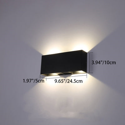 Modern Simplicity Waterproof Aluminum Letter Geometrical LED Wall Sconce Lamp For Outdoor Patio