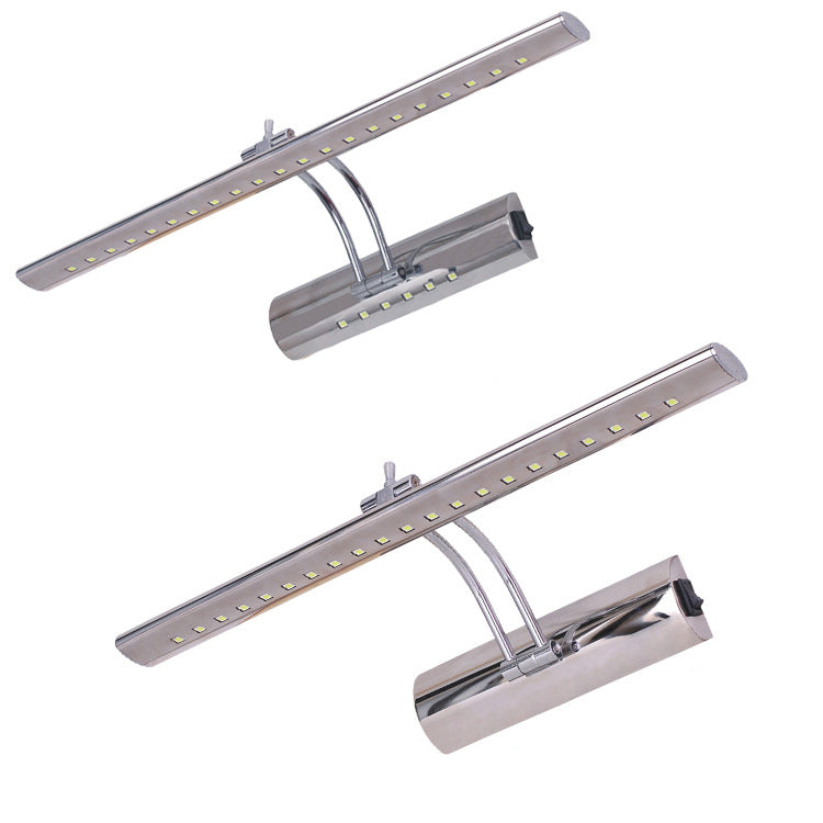 Modern Simplicity Stainless Steel Hardware Strip LED Wall Sconce Lamp Vanity Light For Bathroom