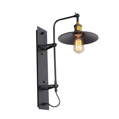 Contemporary Industrial Iron Rotatable Conic 1-Light Wall Sconce Lamp For Living Room