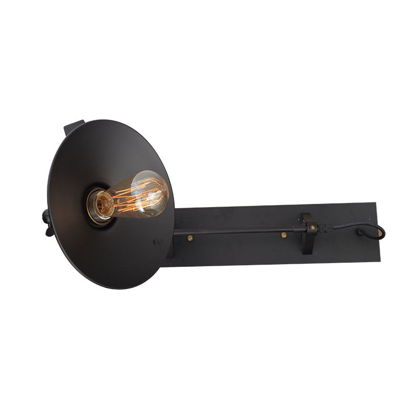 Contemporary Industrial Iron Rotatable Conic 1-Light Wall Sconce Lamp For Living Room