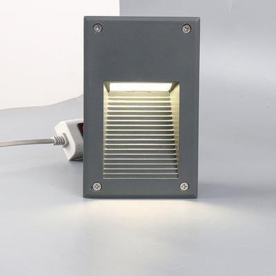 Modern Minimalist Waterproof Aluminum Rectangular Striped LED Recessed Wall Sconce Lamp For Hallway