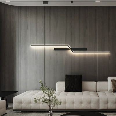 Modern Minimalist Aluminum Silica Linear Strip LED Wall Sconce Lamp For Bedroom