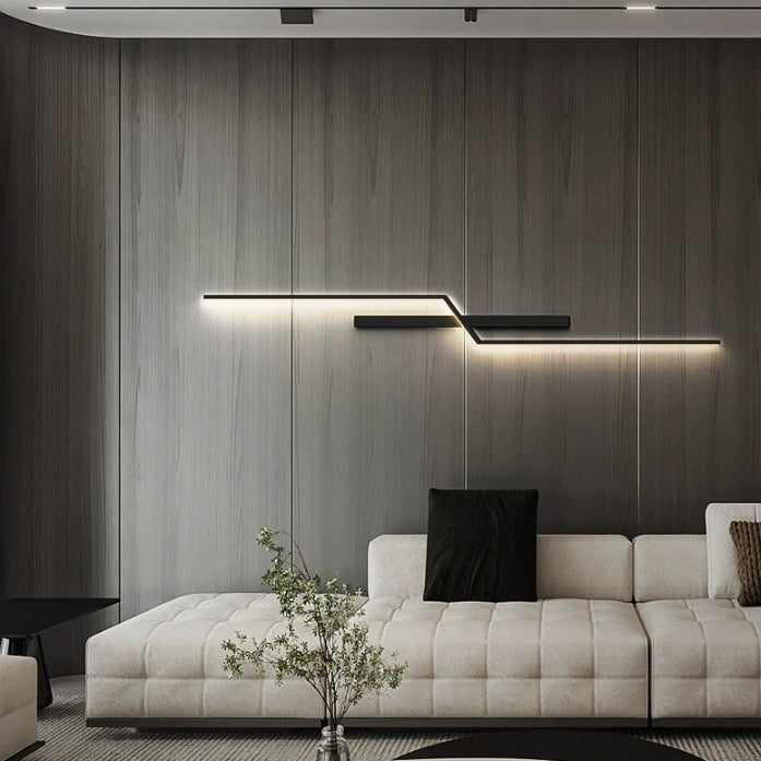 Modern Minimalist Aluminum Silica Linear Strip LED Wall Sconce Lamp For Bedroom