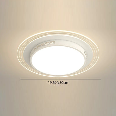 Modern Simplicity Hardware Acrylic Rectangular Square Round Striped LED Flush Mount Ceiling Light For Living Room