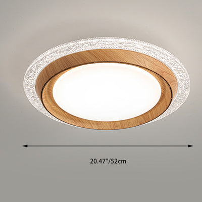 Modern Simplicity ABS PC Acrylic Round Lace LED Flush Mount Ceiling Bladeless Fan Light For Bedroom