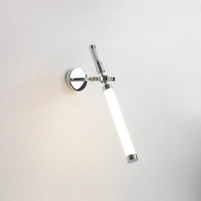 Contemporary Industrial Hardware Glass Strip Adjustable LED Wall Sconce Lamp For Bedroom