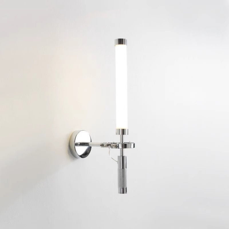 Contemporary Industrial Hardware Glass Strip Adjustable LED Wall Sconce Lamp For Bedroom