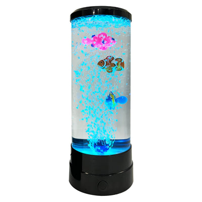 Contemporary Creative USB Battery ABS Simulation Bubble Fish Tank Cylinder LED Table Lamp Night Light For Bedroom