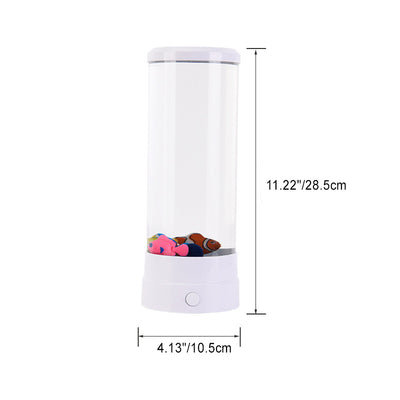 Contemporary Creative USB Battery ABS Simulation Bubble Fish Tank Cylinder LED Table Lamp Night Light For Bedroom