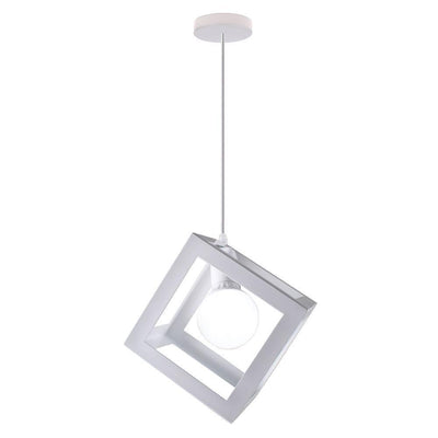 Contemporary Industrial Iron Cubic Geometric Hollowed 1/3 Light Pendant Light For Dining Room