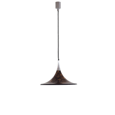 Contemporary Creative Iron Acrylic Horn Volcanic Liftable 1-Light Pendant Light For Dining Room