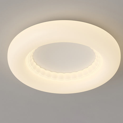 Modern Simplicity Hardware PE Round Doughnut LED Flush Mount Ceiling Light For Bedroom