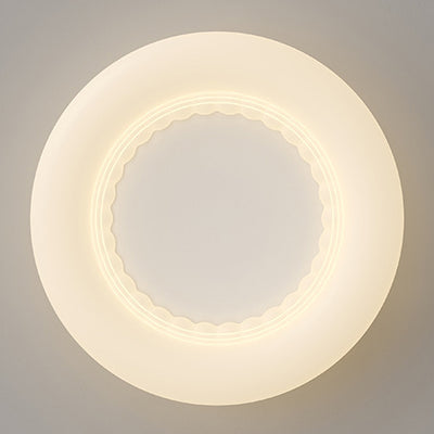 Modern Simplicity Hardware PE Round Doughnut LED Flush Mount Ceiling Light For Bedroom