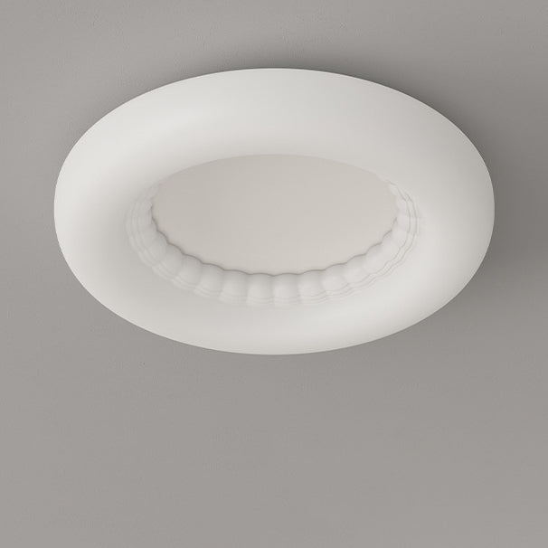 Modern Simplicity Hardware PE Round Doughnut LED Flush Mount Ceiling Light For Bedroom