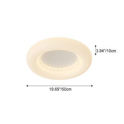 Modern Simplicity Hardware PE Round Doughnut LED Flush Mount Ceiling Light For Bedroom