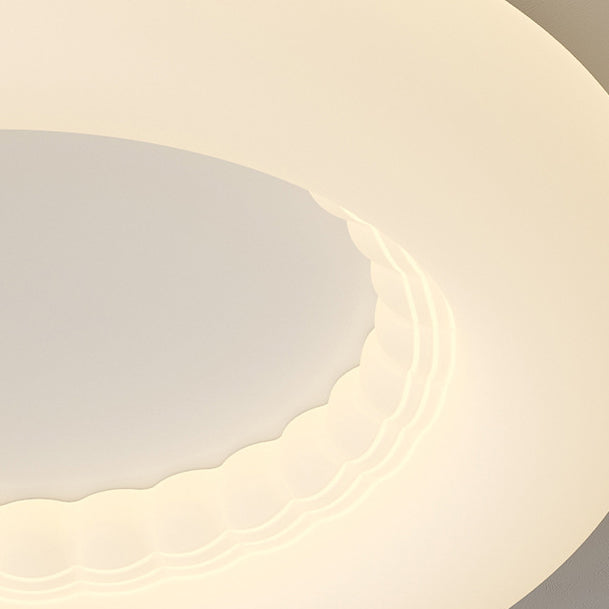 Modern Simplicity Hardware PE Round Doughnut LED Flush Mount Ceiling Light For Bedroom