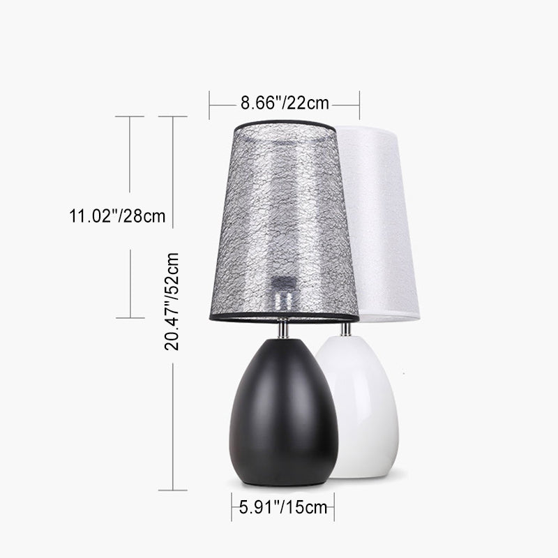 Contemporary Nordic Fabric Iron Cylinder Brushed Touch Sensor Dimmable 1-Light Table Lamp For Bedside