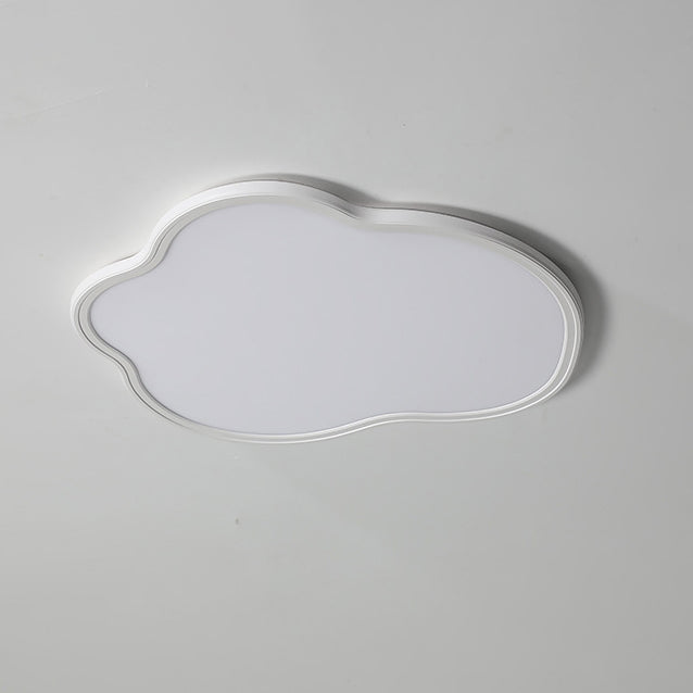 Modern Minimalist Aluminum Acrylic Irregular Cloud LED Flush Mount Ceiling Light For Bedroom