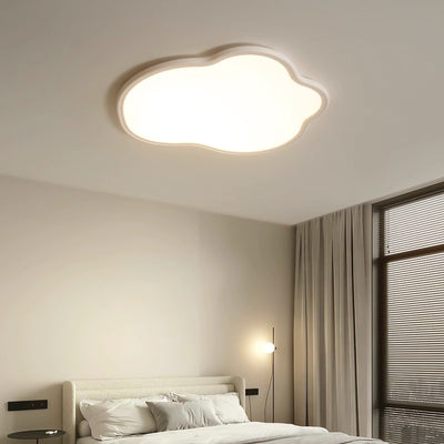 Modern Minimalist Aluminum Acrylic Irregular Cloud LED Flush Mount Ceiling Light For Bedroom