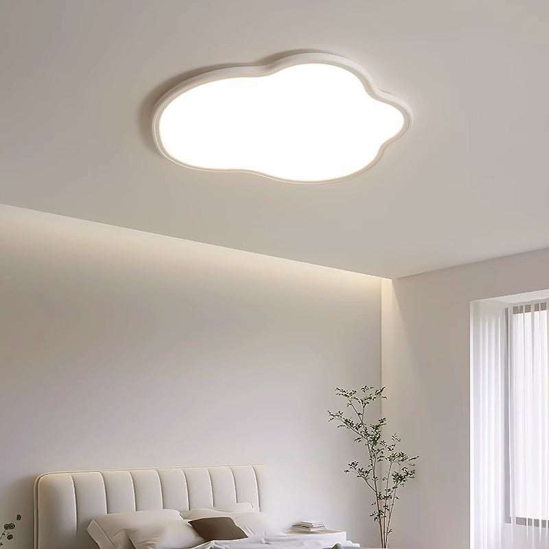 Modern Minimalist Aluminum Acrylic Irregular Cloud LED Flush Mount Ceiling Light For Bedroom