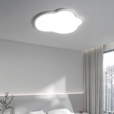 Modern Minimalist Aluminum Acrylic Irregular Cloud LED Flush Mount Ceiling Light For Bedroom