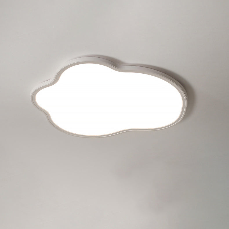 Modern Minimalist Aluminum Acrylic Irregular Cloud LED Flush Mount Ceiling Light For Bedroom