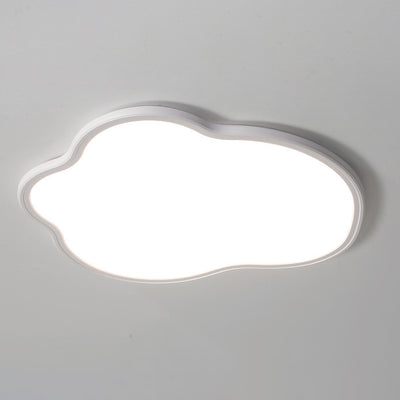 Modern Minimalist Aluminum Acrylic Irregular Cloud LED Flush Mount Ceiling Light For Bedroom