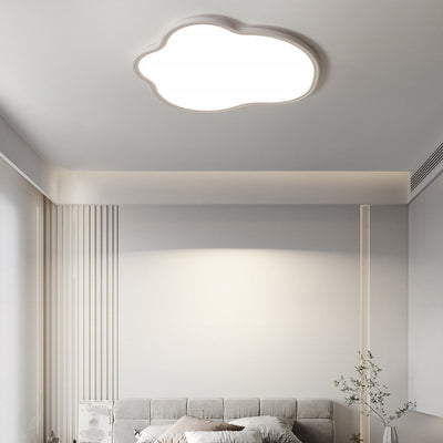 Modern Minimalist Aluminum Acrylic Irregular Cloud LED Flush Mount Ceiling Light For Bedroom