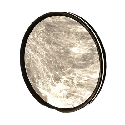 Contemporary Scandinavian Aluminum Acrylic Round Fume Misty LED Flush Mount Ceiling Light For Bedroom