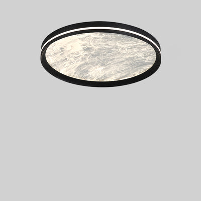 Contemporary Scandinavian Aluminum Acrylic Round Fume Misty LED Flush Mount Ceiling Light For Bedroom