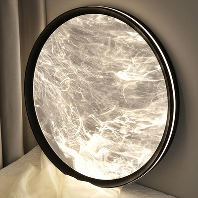 Contemporary Scandinavian Aluminum Acrylic Round Fume Misty LED Flush Mount Ceiling Light For Bedroom