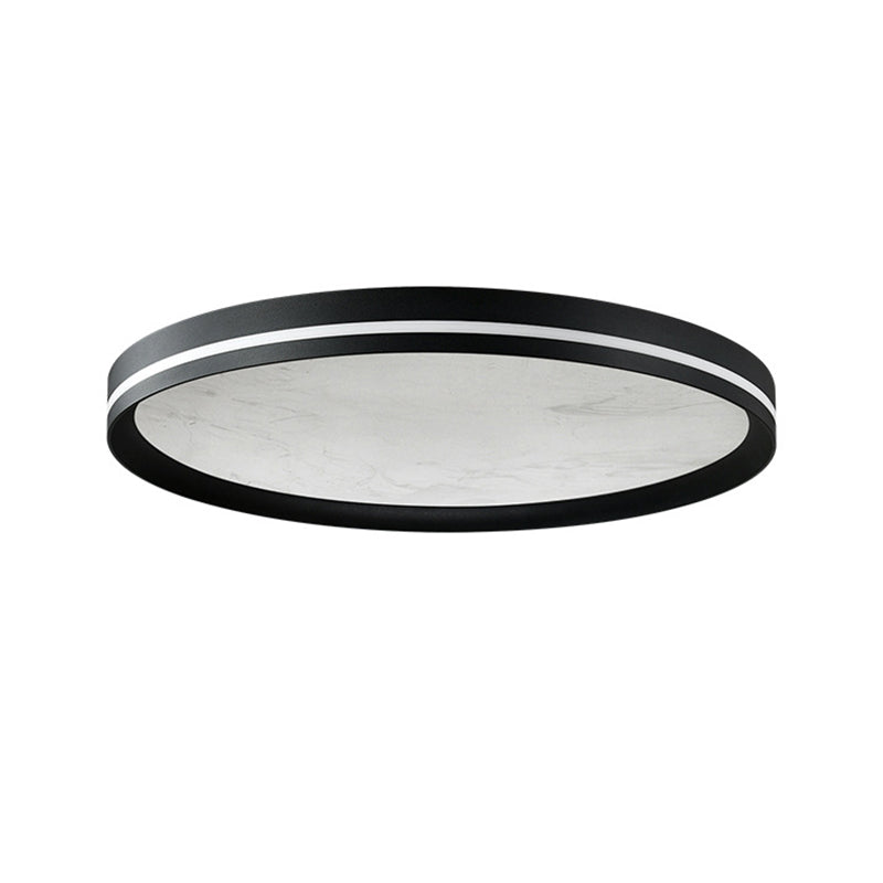 Contemporary Scandinavian Aluminum Acrylic Round Fume Misty LED Flush Mount Ceiling Light For Bedroom