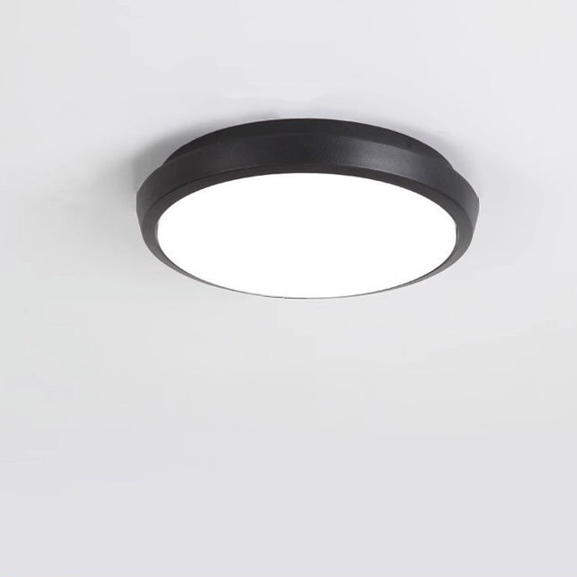 Modern Minimalist Waterproof Aluminum Alloy PC Round Square LED Flush Mount Ceiling Light For Outdoor Patio