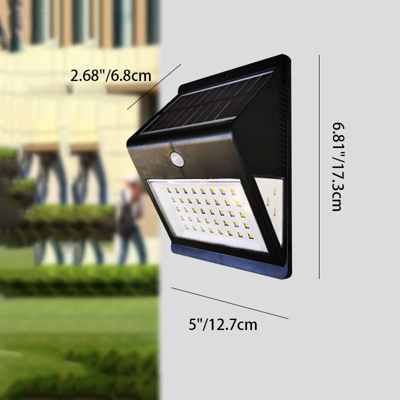 Modern Simplicity Solar Waterproof Triangle ABS PC Human Sensor LED Wall Sconce Lamp Outdoor Light For Outdoor Patio