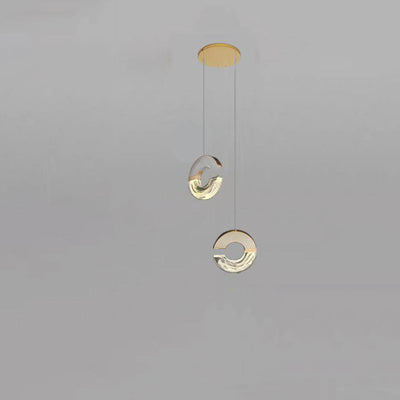 Modern Luxury Aluminum Stainless Steel Crystal C-Shaped Bubble LED Chandeliers For Living Room