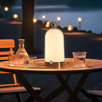 Modern Simplicity Waterproof Rechargeable Cylinder ABS PC LED Table Lamp Outdoor Light For Garden