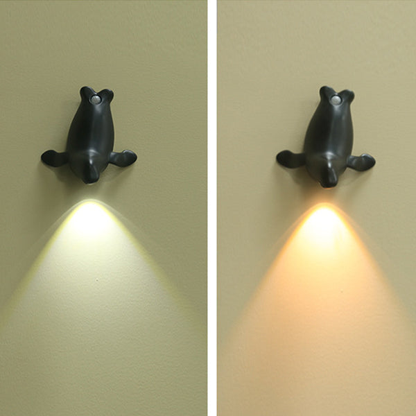 Contemporary Creative Rechargeable Battery Human Sensor Sea Lion PC LED Wall Sconce Lamp For Bedside