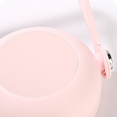 Contemporary Creative Rechargeable Foldable Silica ABS PC Round Mirror LED Table Lamp Night Light For Bedroom