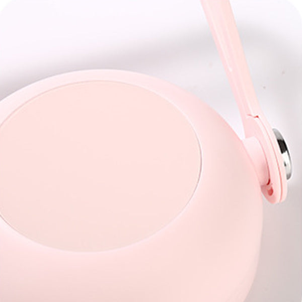 Contemporary Creative Rechargeable Foldable Silica ABS PC Round Mirror LED Table Lamp Night Light For Bedroom